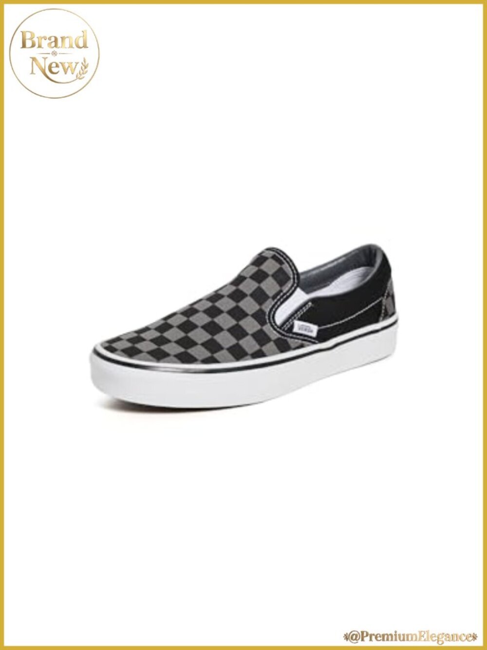 U Classic Slip-On Unisex Sneakers Checkered Pattern Cushioned Insole